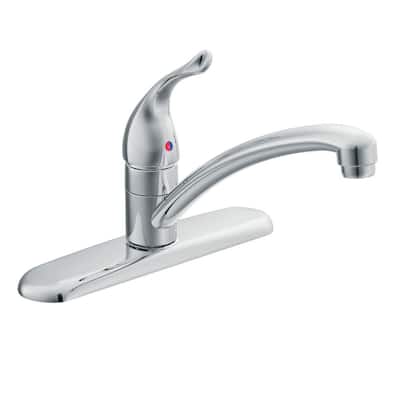 Chateau Low-Arc Single-Handle Standard Kitchen Faucet in Chrome