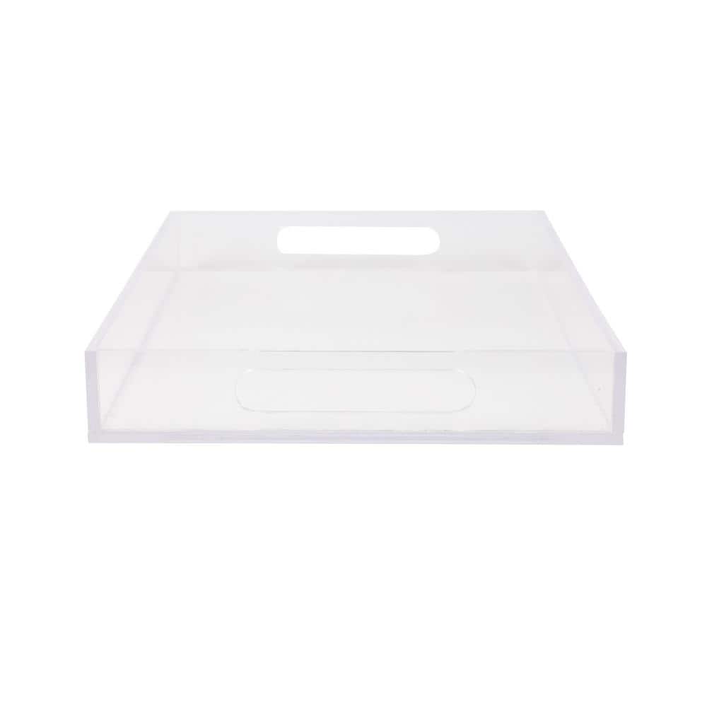 Clear Acrylic Letter Tray with Handles and Anti-Slip Feet