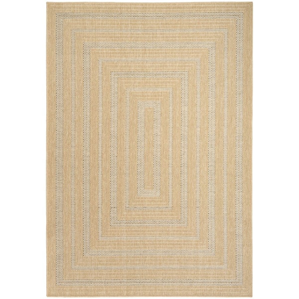 Tulum Taupe Grey 6 ft. x 9 ft. Linear Contemporary Area Rug