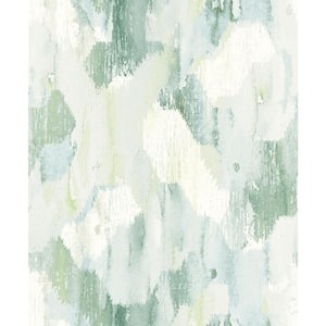 Mahi Green Abstract Wallpaper Sample