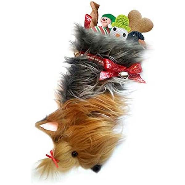 Pronk! 22 in. Yorkshire Terrier Long Hair Dog Faux Fur Christmas Stocking