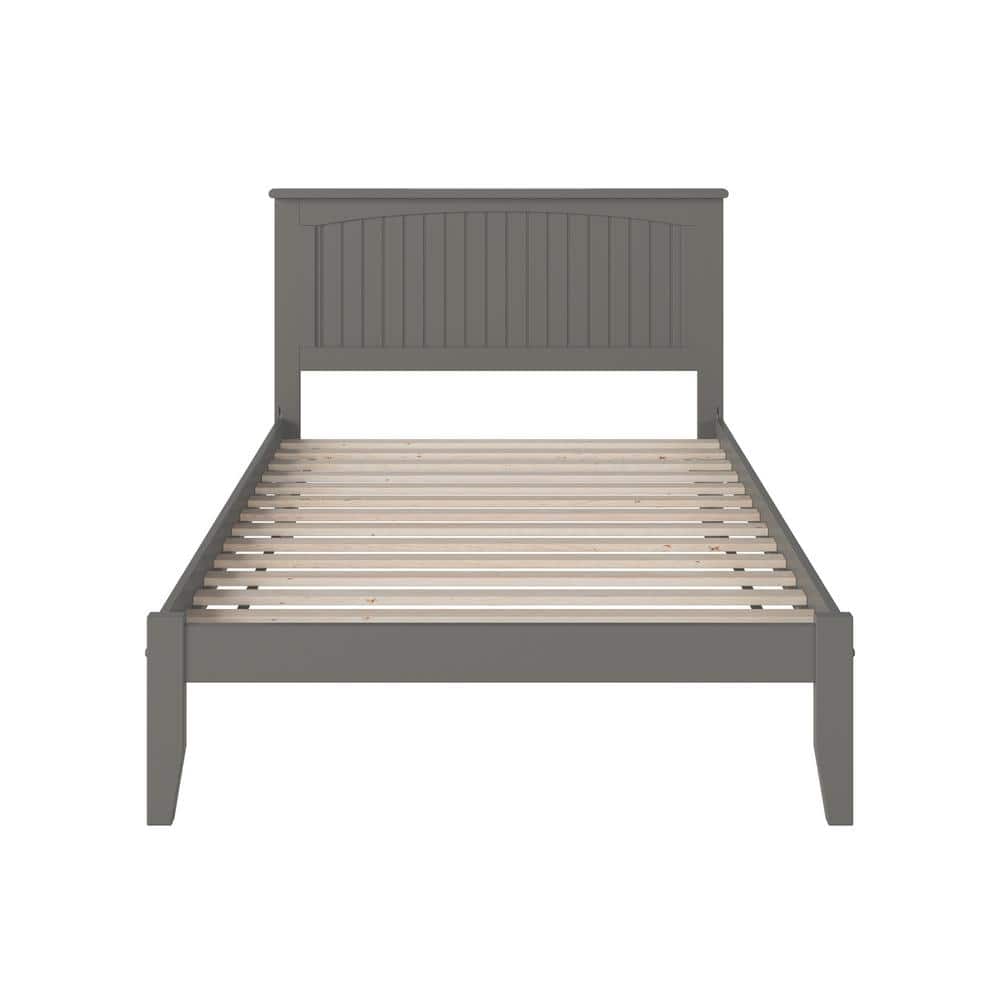 Nantucket Gray Full Wood Platform Bed with Headboard