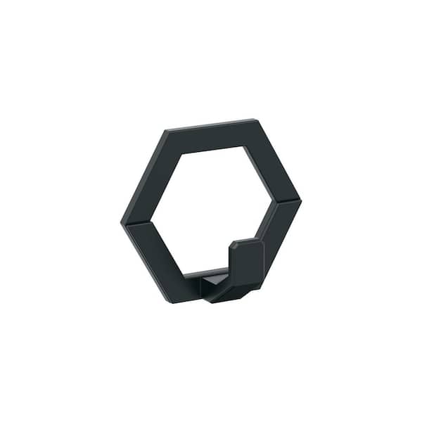 Amerock Prismo 3 in. L Matte Black Single Prong Wall Hook