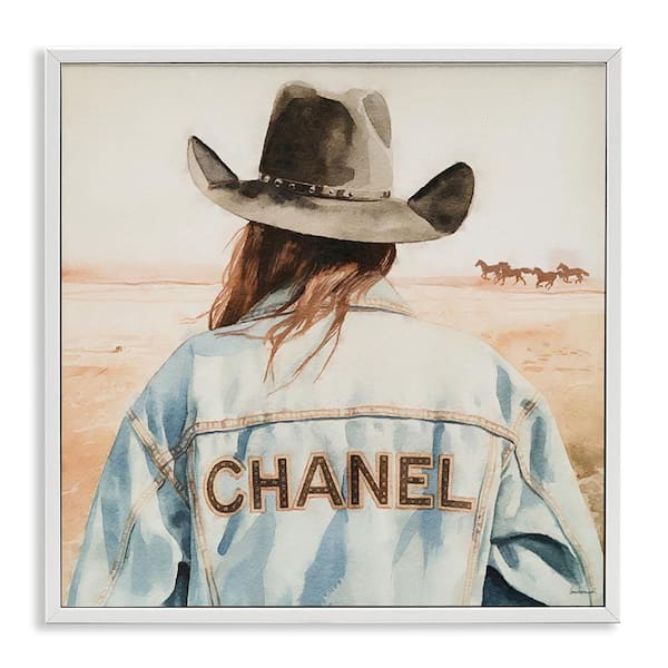 Stupell Industries Desert Cowgirl Glam Brand by Amanda Greenwood White Framed People Giclee Art Print 24 in. x 24 in.