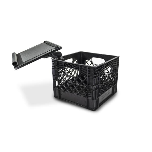 AutoExec Milk Crate Vehicle and Mobile Office Work Station with Laptop Tray and Power Inverter