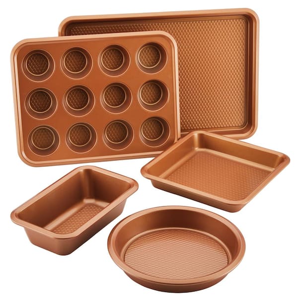 Ayesha Curry Bakeware, 5-Piece, Copper, Bakeware Set