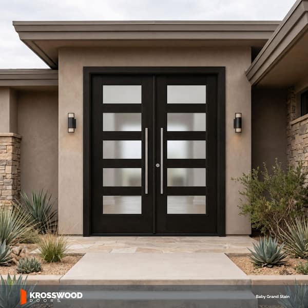 Krosswood Doors Faux Pivot 72 in. x 79 in. Right-Active/Inswing 5