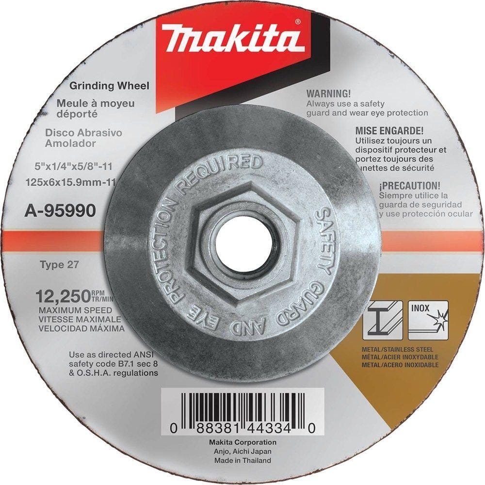 マキタ Makita A-95956-25 36 Grit INOX Grinding Wheel (Pack of 25), 4-1/2' x  1/4' x 7/8'