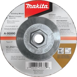 5 in. x 1/4 in. x 5/8 in. 36-Grit INOX Grinding Wheel for use with 5 in. angle grinders