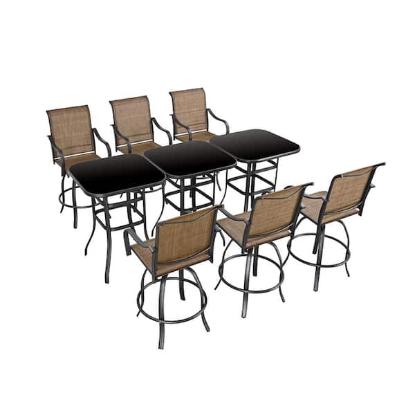 Patio Festival 9-Piece Square Metal Outdoor Dining Set