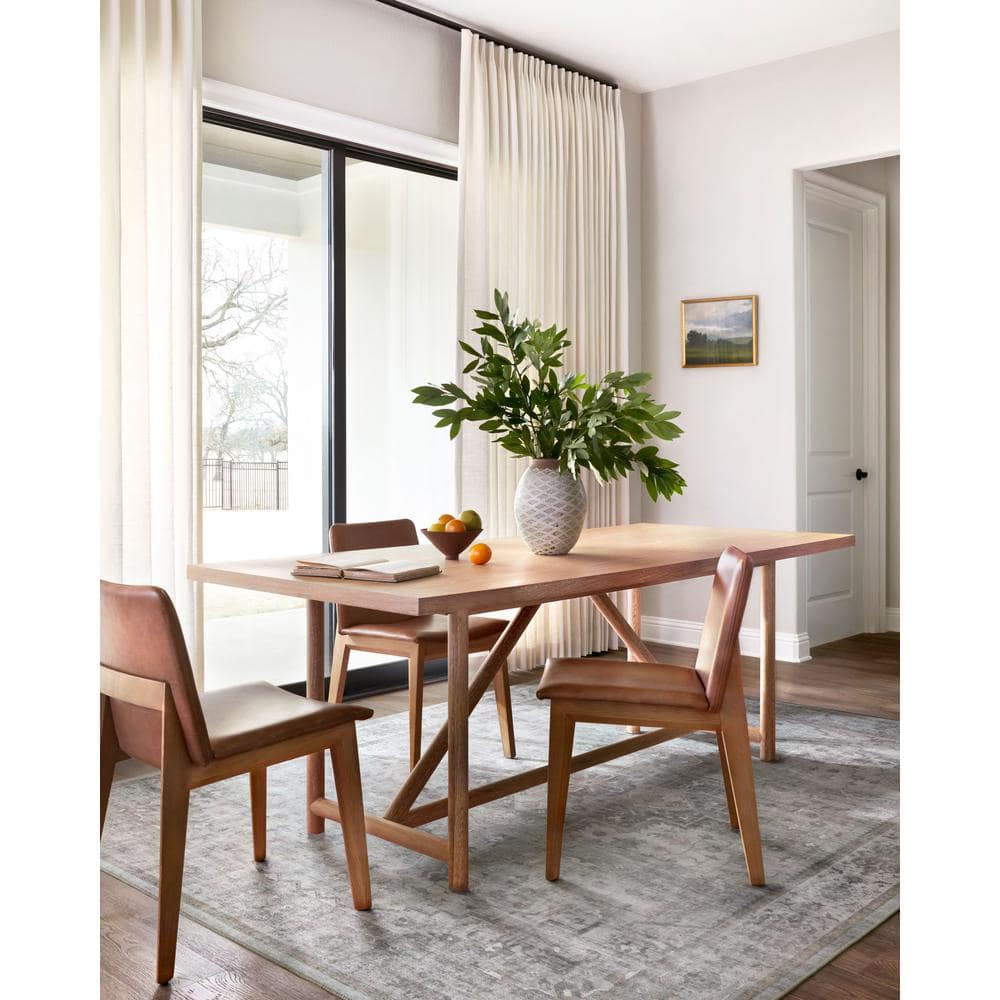 Heidi Dove Blush Medallion Wool-Synthetic Blend Rug - 2'6" x 7'6"