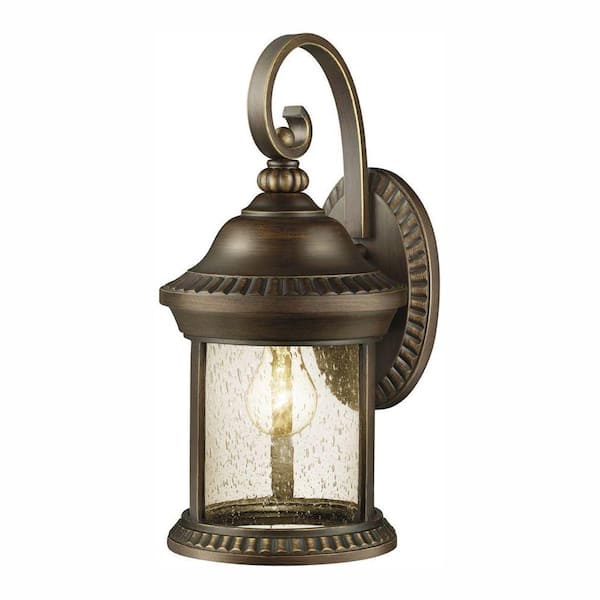 Home Decorators Collection Cambridge Essex 16.5 in. Bronze Outdoor Wall Lantern Sconce