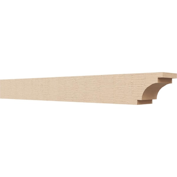 Ekena Millwork 4-in. x 4-in. x 36-in. Mediterranean Woodgrain, Primed Tan Timberthane Polyurethane Rafter Tail Brace