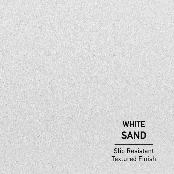 36 in. W x 60 in. L x 1.125 in. H Alcove Solid Composite Stone Shower Pan Base with Center Drain in White Sand