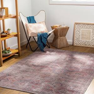 Gatineau Red/Navy 8 ft. x 10 ft. Indoor Machine-Washable Area Rug