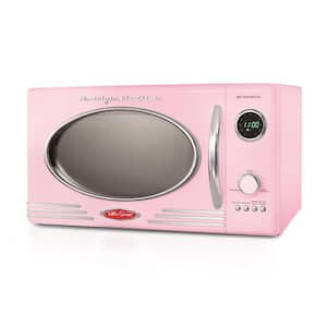 0.9 Cu. ft. 800-Watt Retro Countertop Microwave Oven, Pink