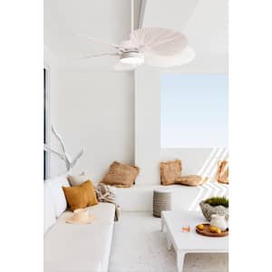 Bali 52in. Indoor/Outdoor Antique White DC Ceiling Fan with Remote Control Light