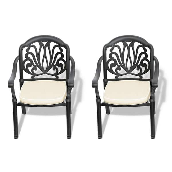 Black aluminum outlet patio chairs