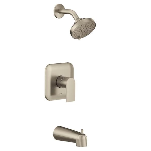MOEN Genta LX M-CORE 2-Series Eco Performance 1-Handle Tub and Shower Trim Kit in Brushed Nickel (Valve Not Included)