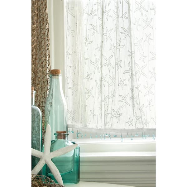 Heritage Lace Starfish Valance 45" x 15" White NEW 