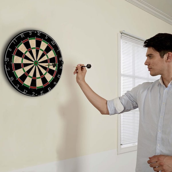 MD Sports 18-in Sisal Dartboard with Staple-Free Bullseye and