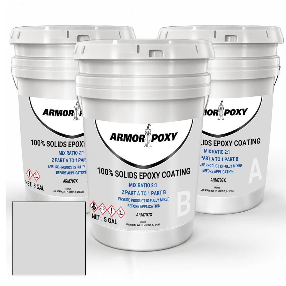 15 Gal. Light Gray Gloss 2-Part Epoxy Interior Concrete Basement and Garage