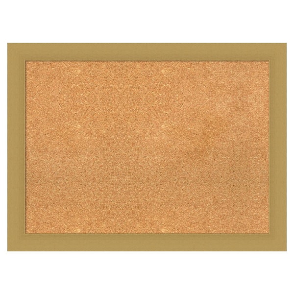 Amanti Art Grace Brushed Gold Natural Corkboard 32 In. X 24 In 