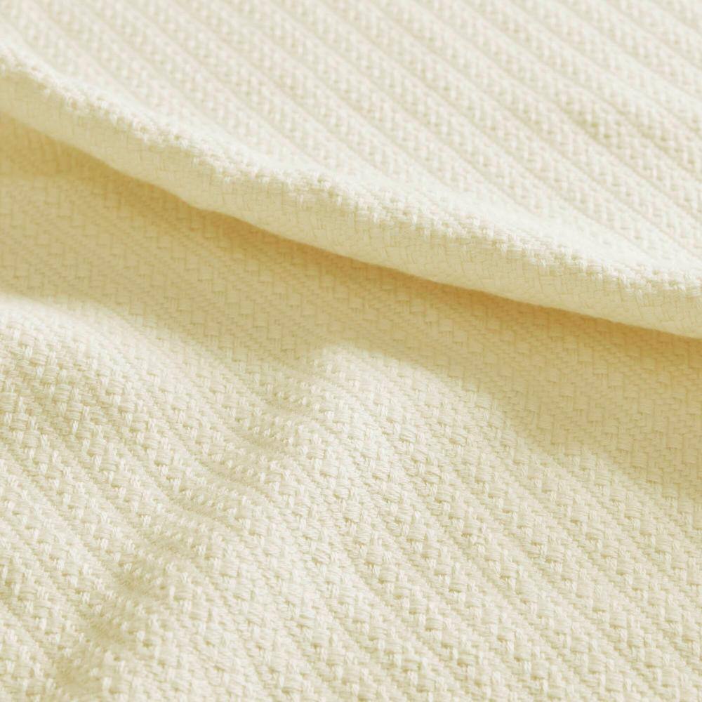 Ivory Twin Liquid Cotton Premium Soft Blanket
