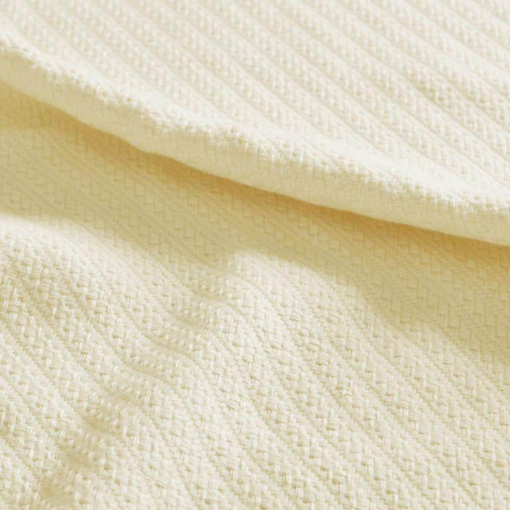 Ivory Twin Liquid Cotton Premium Soft Blanket