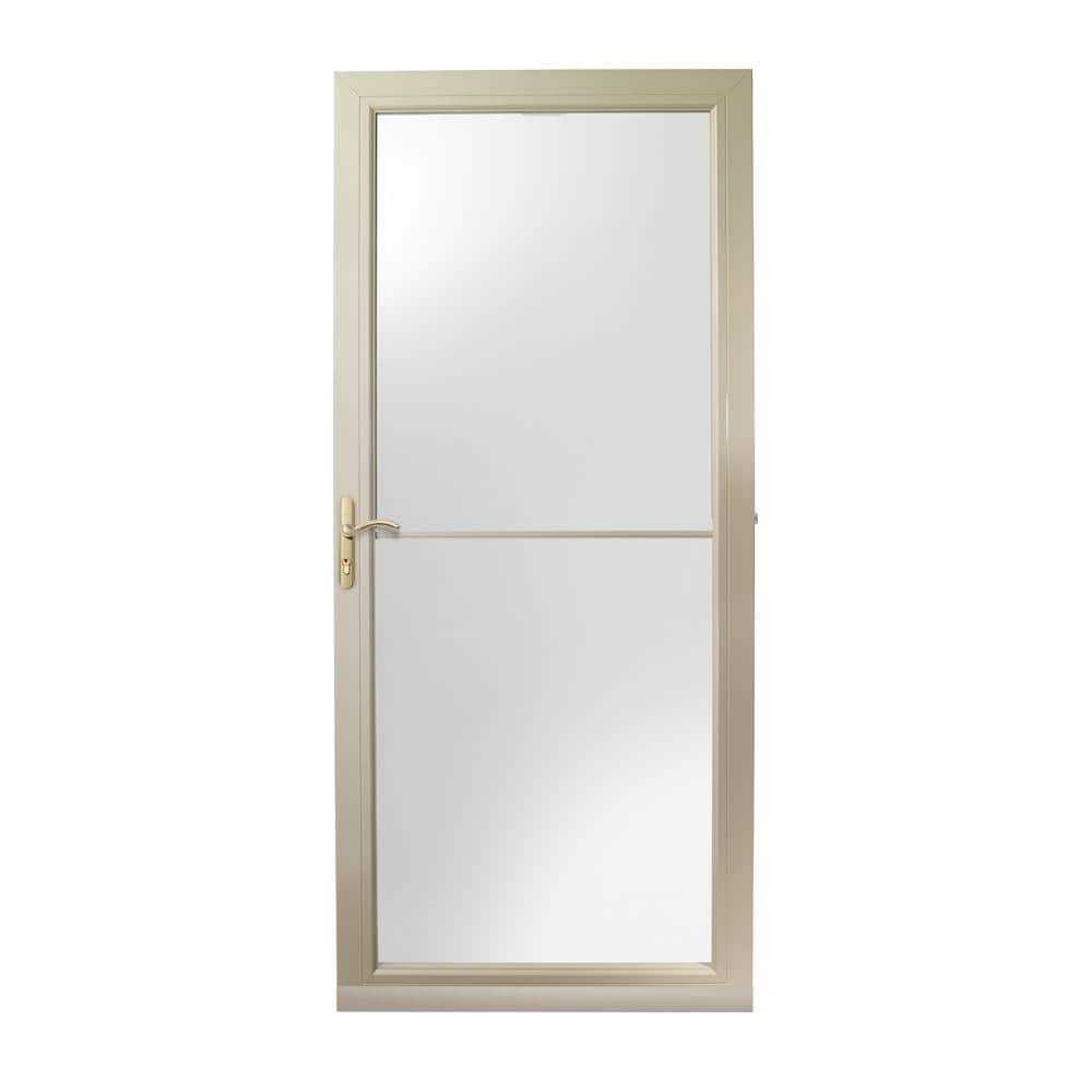 3000 Series 36 in. x 80 in. Sandtone Left-Hand Retractable Aluminum Storm D
