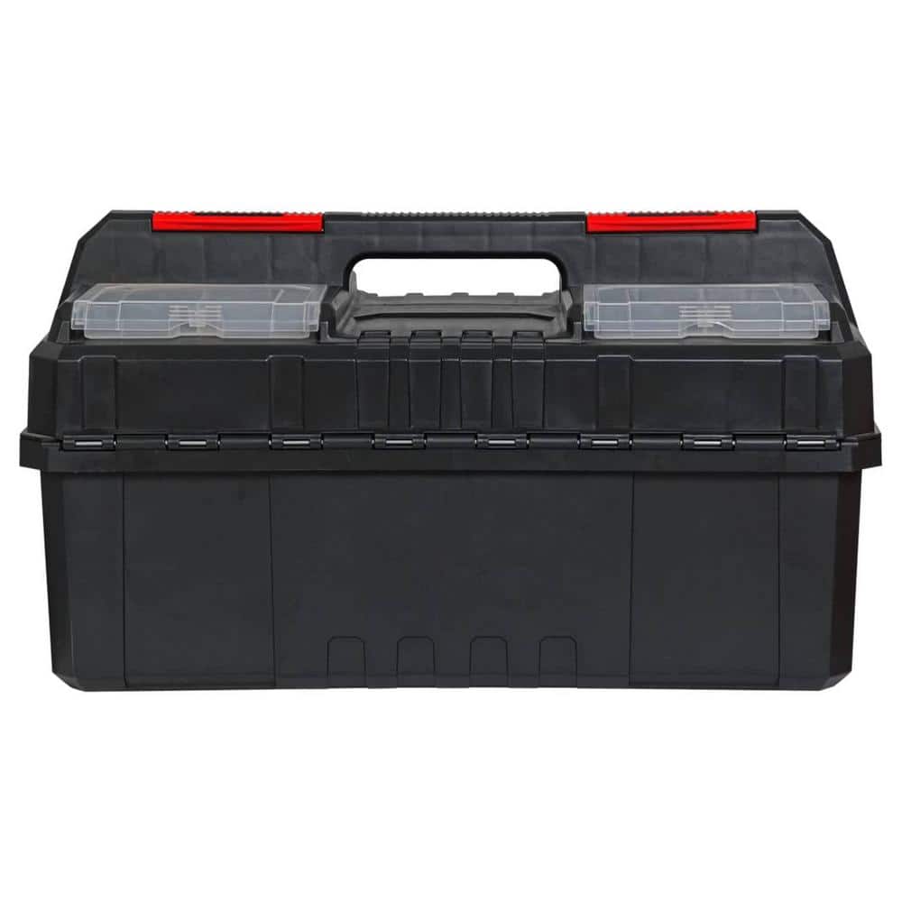 Anvil 24 in. Black Plastic Tool Box THD2015-05A - The Home Depot