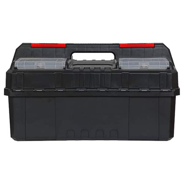 ROAD DAWG 19 in. Plastic Foldable Portable Tool Box with Storage Dividers
