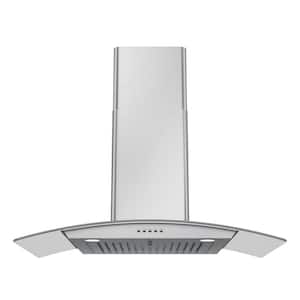 30 in. 250 CFM Ducted Wall Mounted Range Hood in Stainless Steel with 3-Speed ​​Control