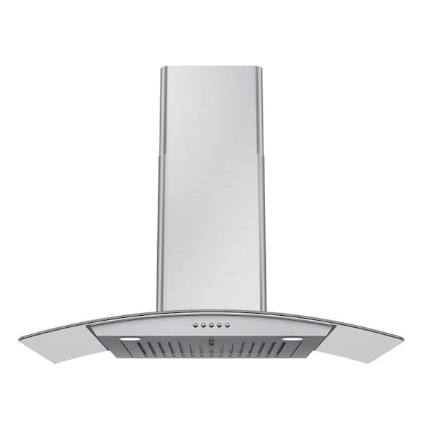Kahomvis 30 in. 250 CFM Ducted Wall Mounted Range Hood in Stainless Steel with 3-Speed ​​Control
