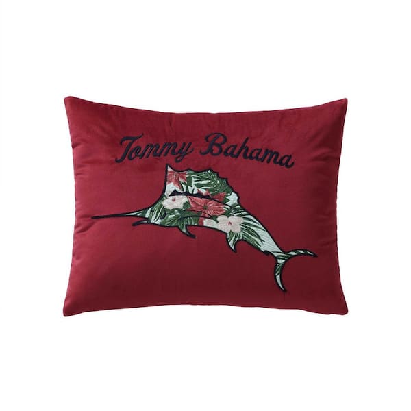 Holiday Marlin Red Velvet 15 x 20 Breakfast Throw Pillow