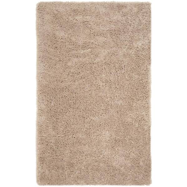 SAFAVIEH Classic Shag Ultra Taupe 10 ft. x 14 ft. Solid Area Rug