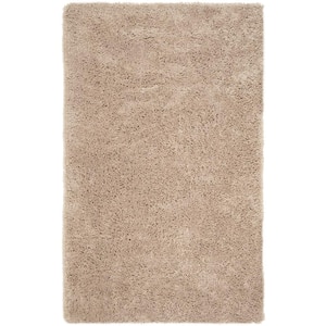 Classic Shag Ultra Taupe 9 ft. x 12 ft. Solid Area Rug
