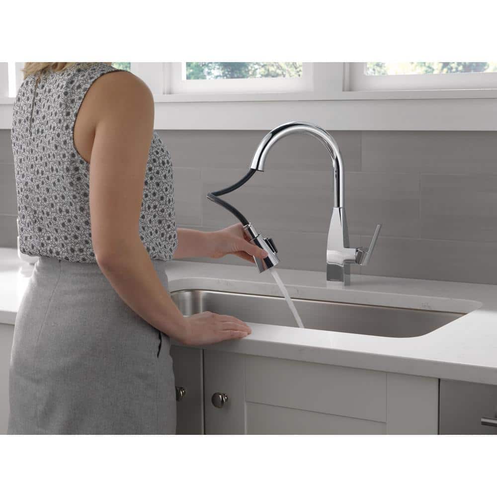 Xander Polished Chrome Single Handle Pull-Down Kitchen Faucet