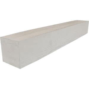 4 in. x 4 in. x 6 ft. Rough Sawn Faux Wood Beam Fireplace Mantel Unfinished