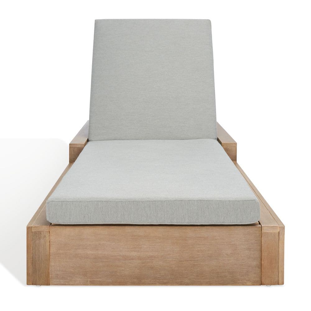 Lanai Wood Outdoor Chaise Lounge with Light Gray Cushions price history on PriceWatchPro