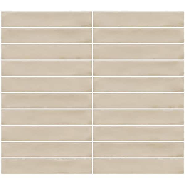 Daltile Artcrafted Fern 11-1/2 in. x 10 in. Glazed Ceramic Straight Joint Mosaic Tile (8.3 sq. ft./case)