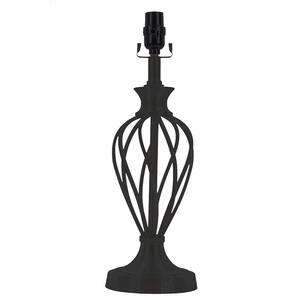 Mix and Match 18 in. H Matte Black Twisted Cage Table Lamp Base