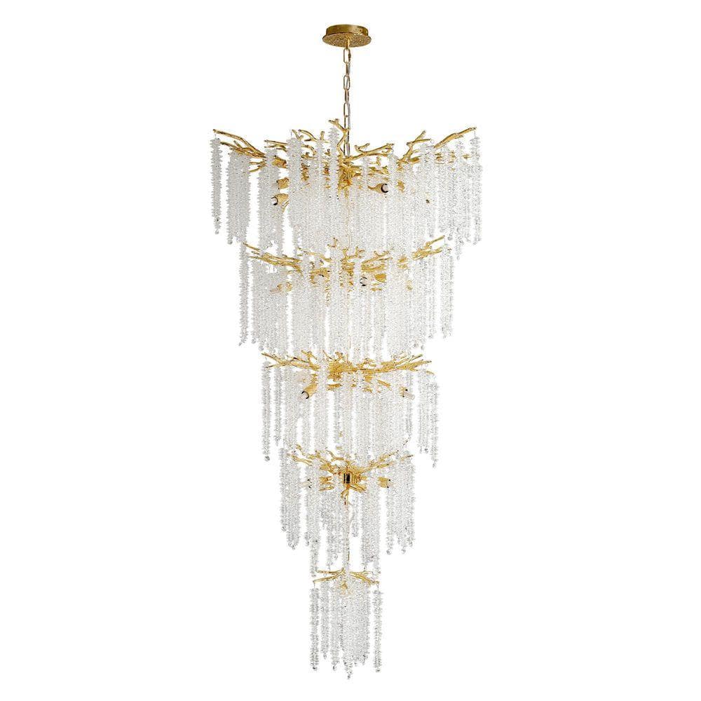 28-Lights Gold Luxury Crystal Chandelier for Dining Room, Living Room, Kitchen Island-No Bulbs Included price history on PriceWatchPro