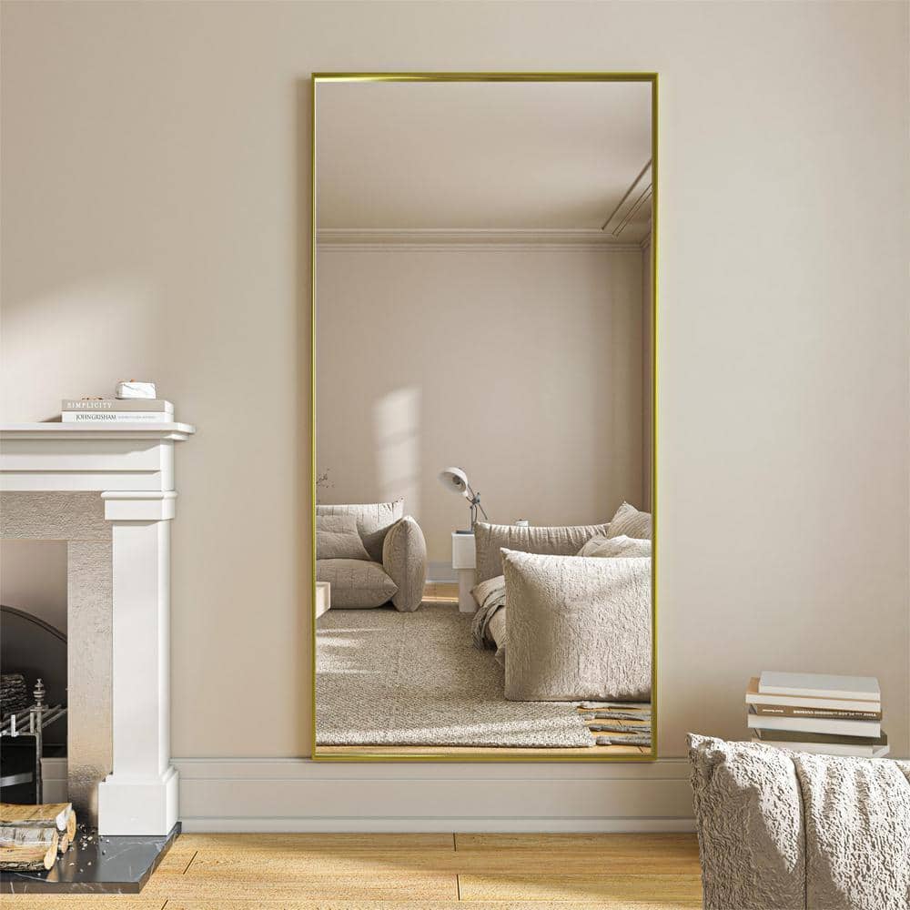 家具・インテリア GodNice ORGANNICE 36 in. W x 72 in. H Gold Aluminum Rectangle Framed
