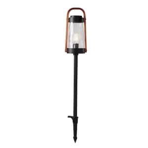 Oakman Low Voltage Black/Copper LED Path Light with Clear Water Glass