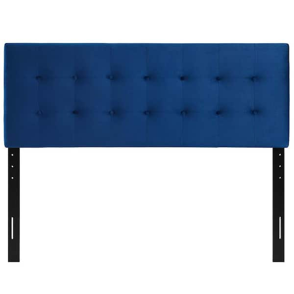 MODWAY Emily Navy Full Tufted Performance Velvet Headboard