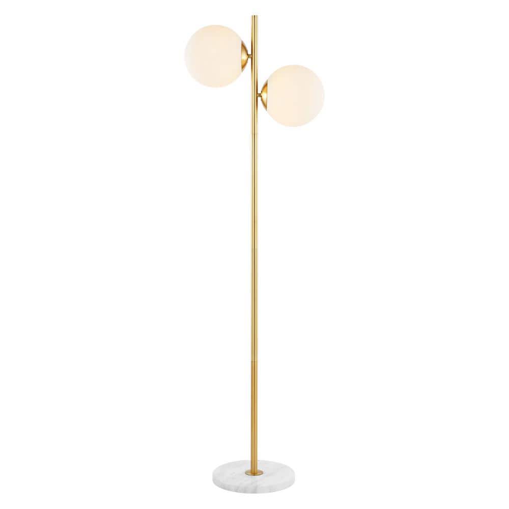 Oscar 60.5" Gold Modern Candlestick LED Floor Lamp