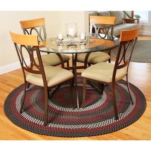 Milan Red Brick 3 ft. x 5 ft. Oval Indoor/Outdoor Braided Area Rug