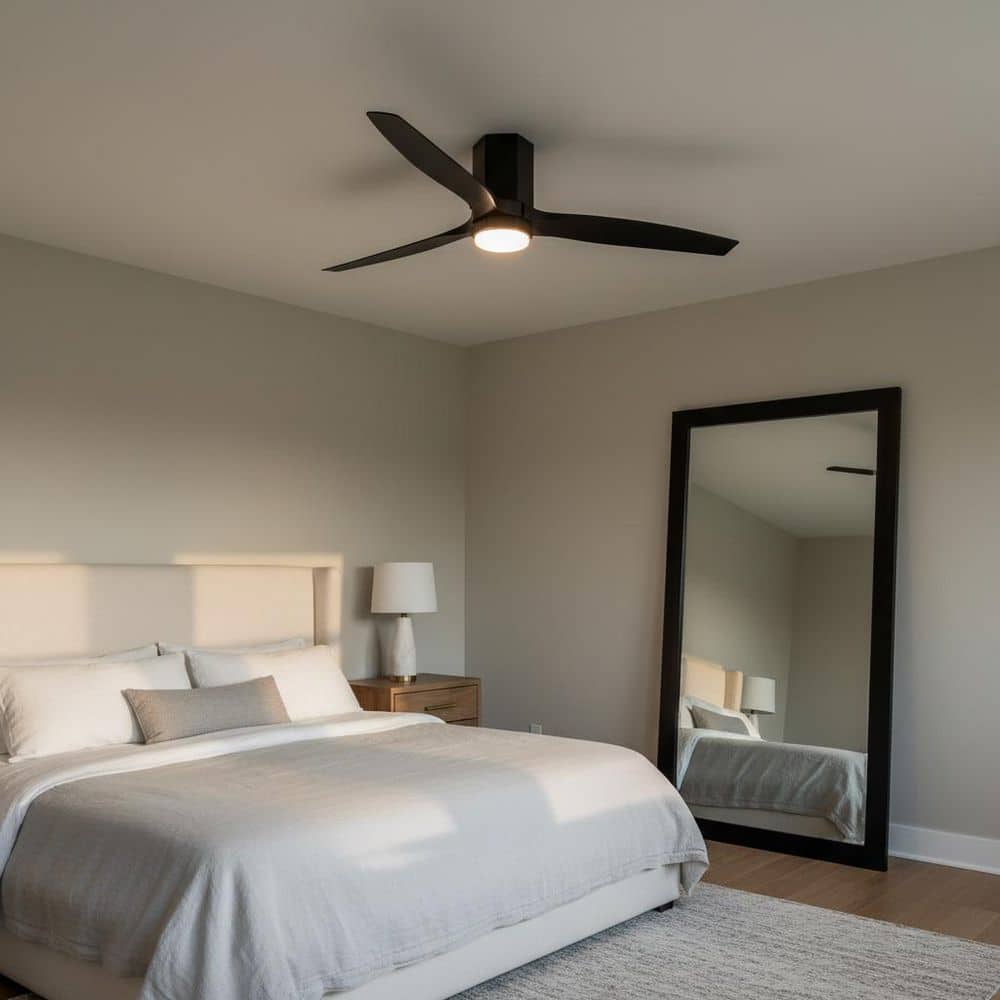 FACET 52.0 in. Integrated LED Indoor/Outdoor Matte Black Ceiling Fan with Remote Control price history on PriceWatchPro