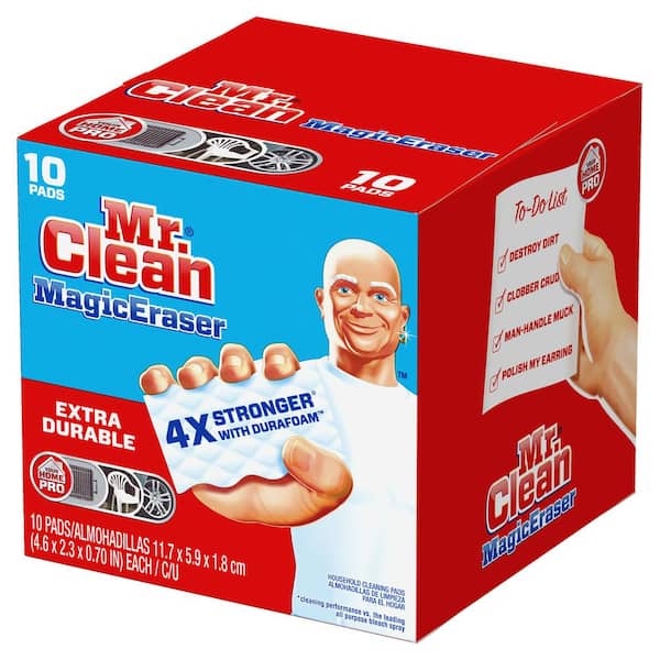 10 Count Clean Magic Eraser Extra Durable Mr Cleaning Pads with Durafoam 